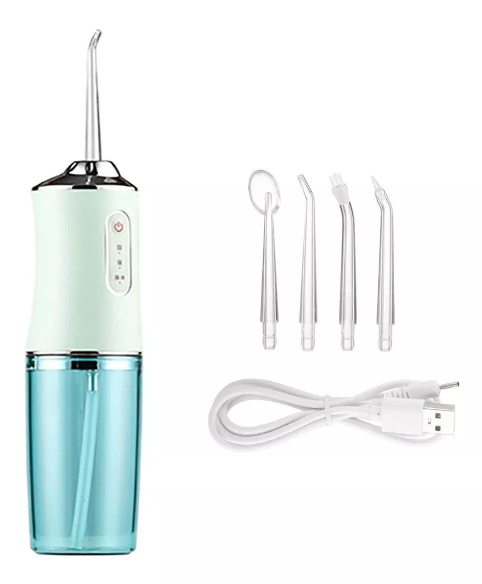 Irrigador Oral Recargable | Elimina Sarro y Placa – 4 Boquillas Incluidas – Limpieza Profesional