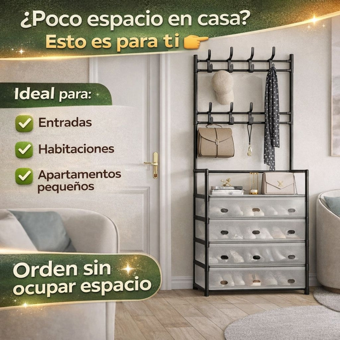 Organizador de Zapatos y Ropa Multifuncional para Espacios Pequeños