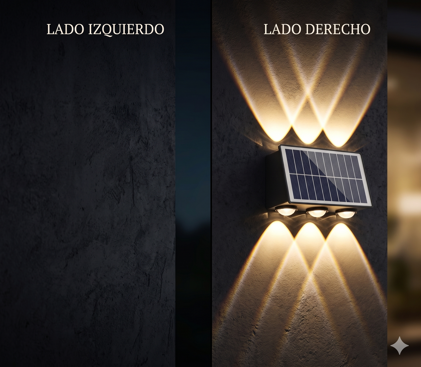 Lampara solar 6 leds