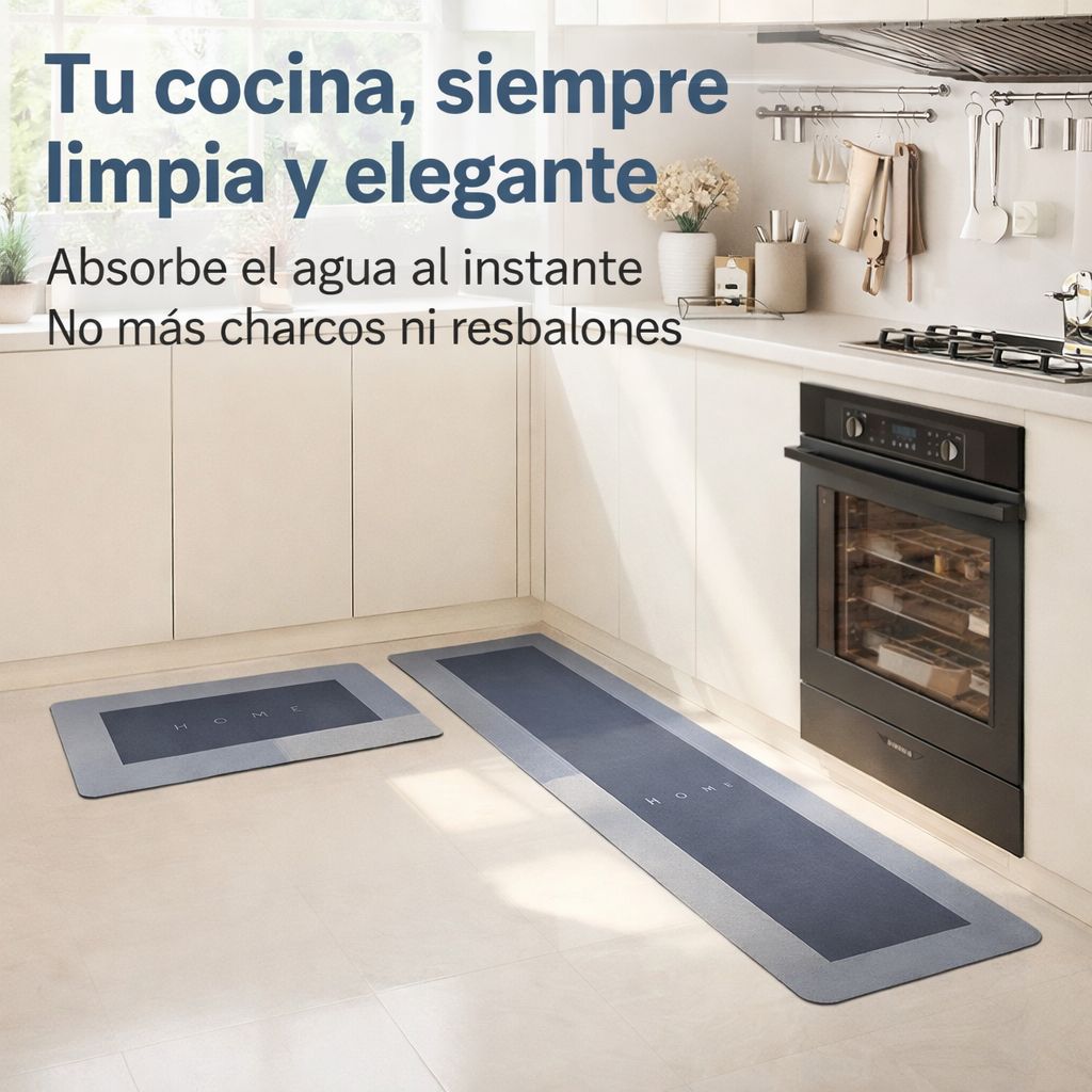 🏡 Combo Tapetes Absorbentes Antideslizantes para Cocina