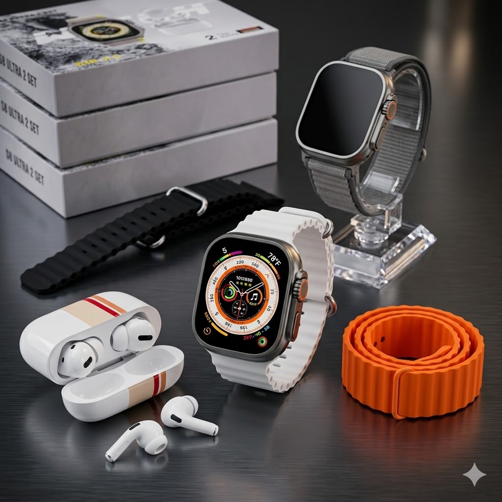 Combo Q9 — Reloj Inteligente + Audífonos Inalámbricos | 2 en 1