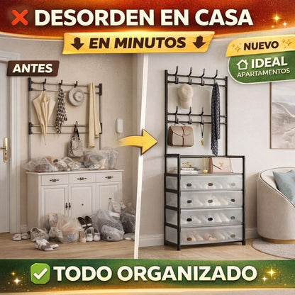 Organizador de Zapatos y Ropa Multifuncional para Espacios Pequeños
