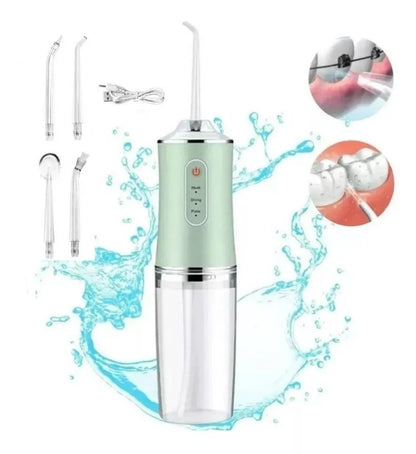 Irrigador Oral Recargable | Elimina Sarro y Placa – 4 Boquillas Incluidas – Limpieza Profesional