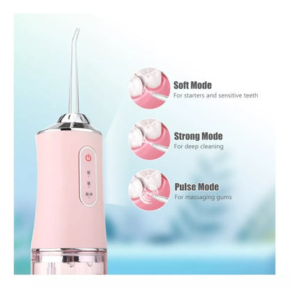 Irrigador Oral Recargable | Elimina Sarro y Placa – 4 Boquillas Incluidas – Limpieza Profesional