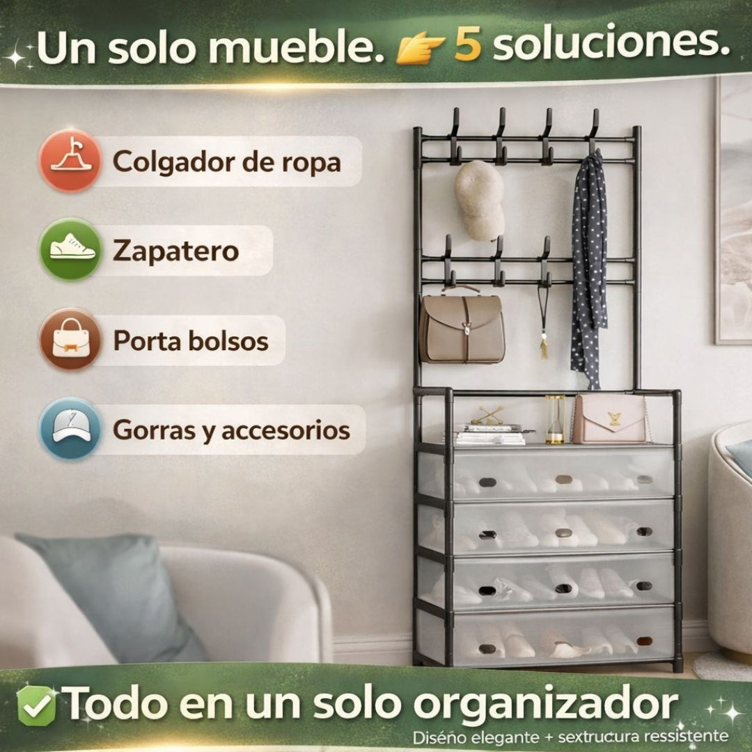 Organizador de Zapatos y Ropa Multifuncional para Espacios Pequeños
