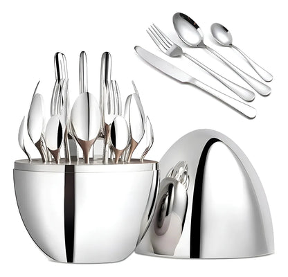Set de Cubiertos Premium Tipo Huevo – Diseño Elegante para tu Mesa 🍽️