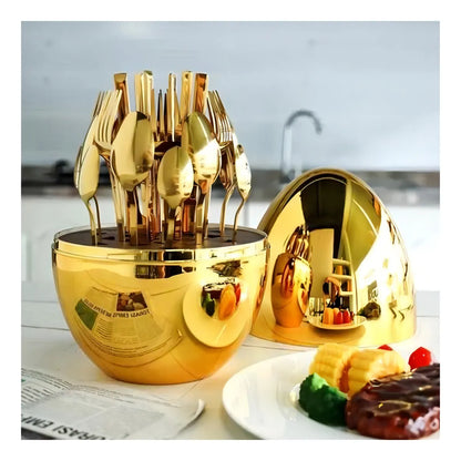 Set de Cubiertos Premium Tipo Huevo – Diseño Elegante para tu Mesa 🍽️