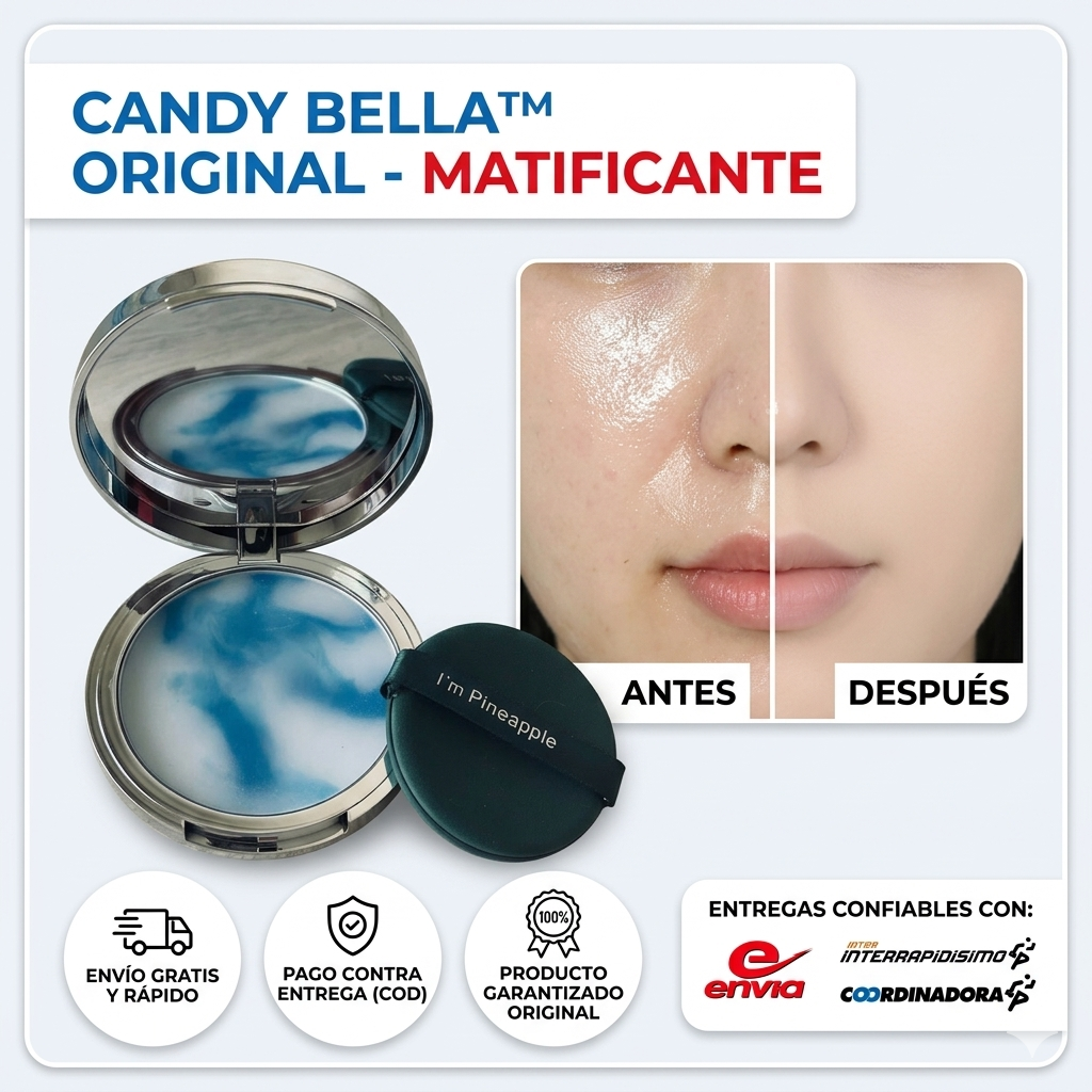 Polvo Matificante Candy Bella™ - Efecto Piel de Filtro (Original)