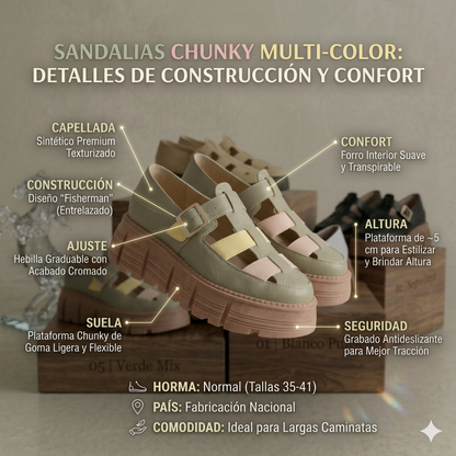 Sandalias Chunky Fisherman Milán – Calzado Plataforma Tipo Pescador Para Dama