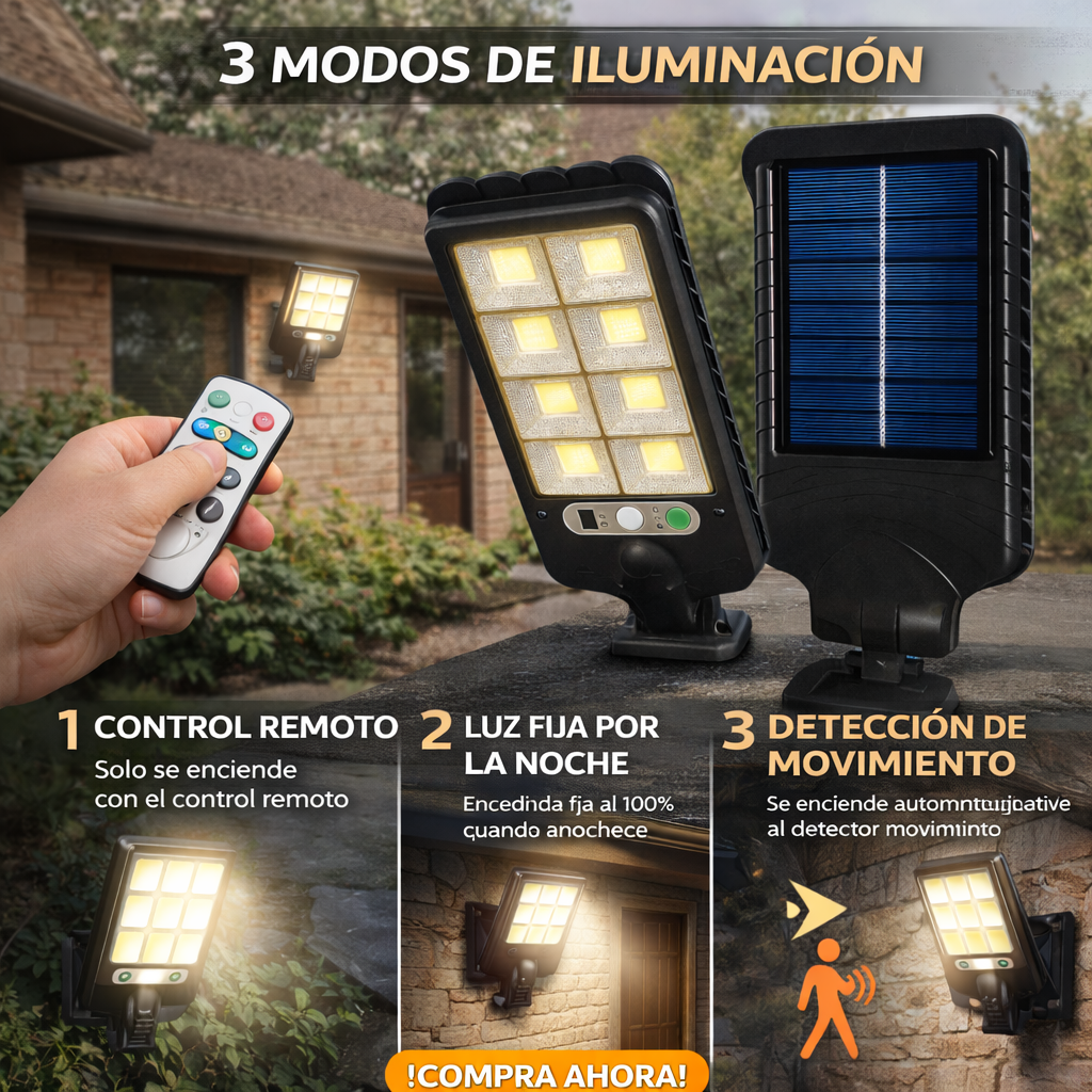 Lámpara Solar 200W (Kit 2x1 Especial o 2x4 Super promo)