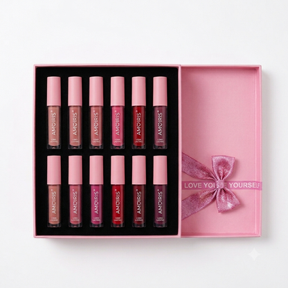 Kit de 12 Labiales Líquidos "Love Yourself" — Larga Duración