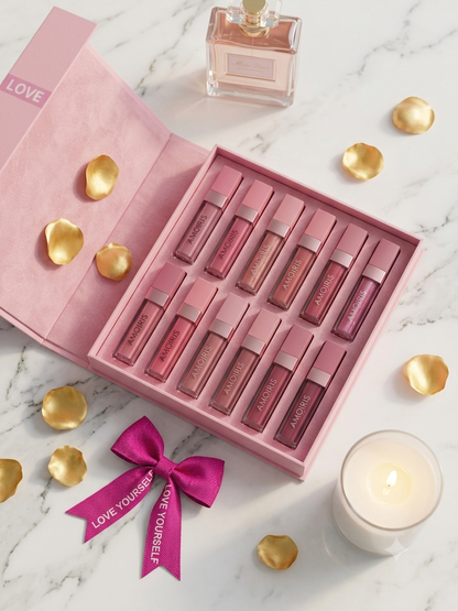 Kit de 12 Labiales Líquidos "Love Yourself" — Larga Duración