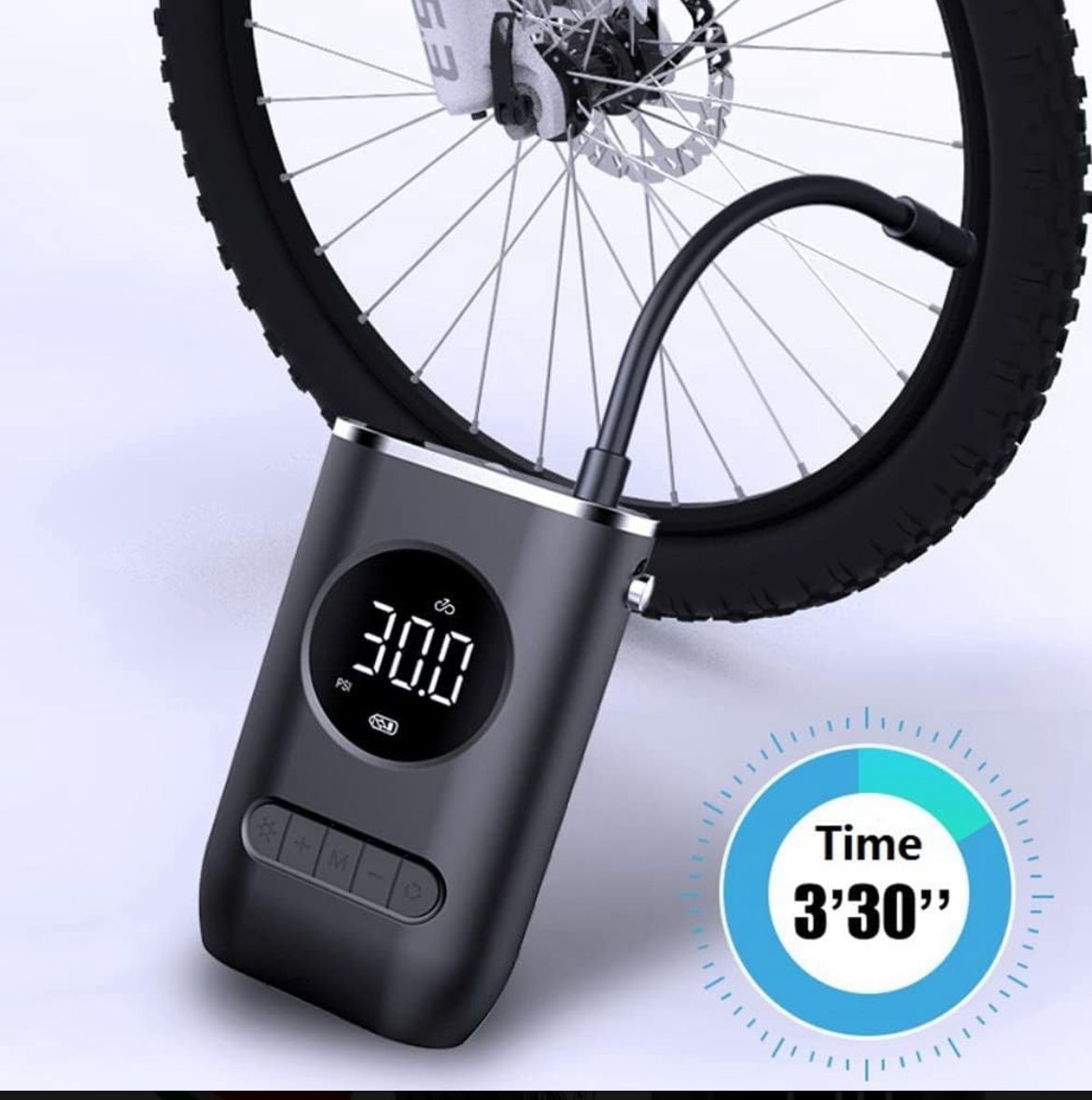 Compresor de Aire Portátil con Pantalla LCD y Linterna LED