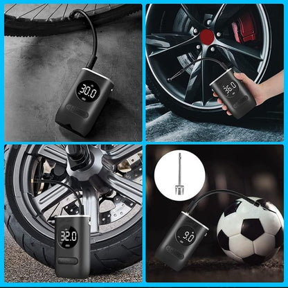 Compresor de Aire Portátil con Pantalla LCD y Linterna LED