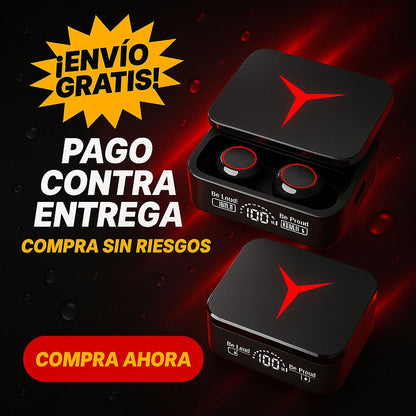 Audífonos Inalámbricos M90 Pro – Sonido Premium, Estilo Gamer 🎧🔥 (Oferta 2x1)