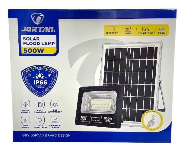 Lámpara Solar Industrial 500W Real con Panel Independiente