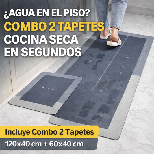 🏡 Combo Tapetes Absorbentes Antideslizantes para Cocina