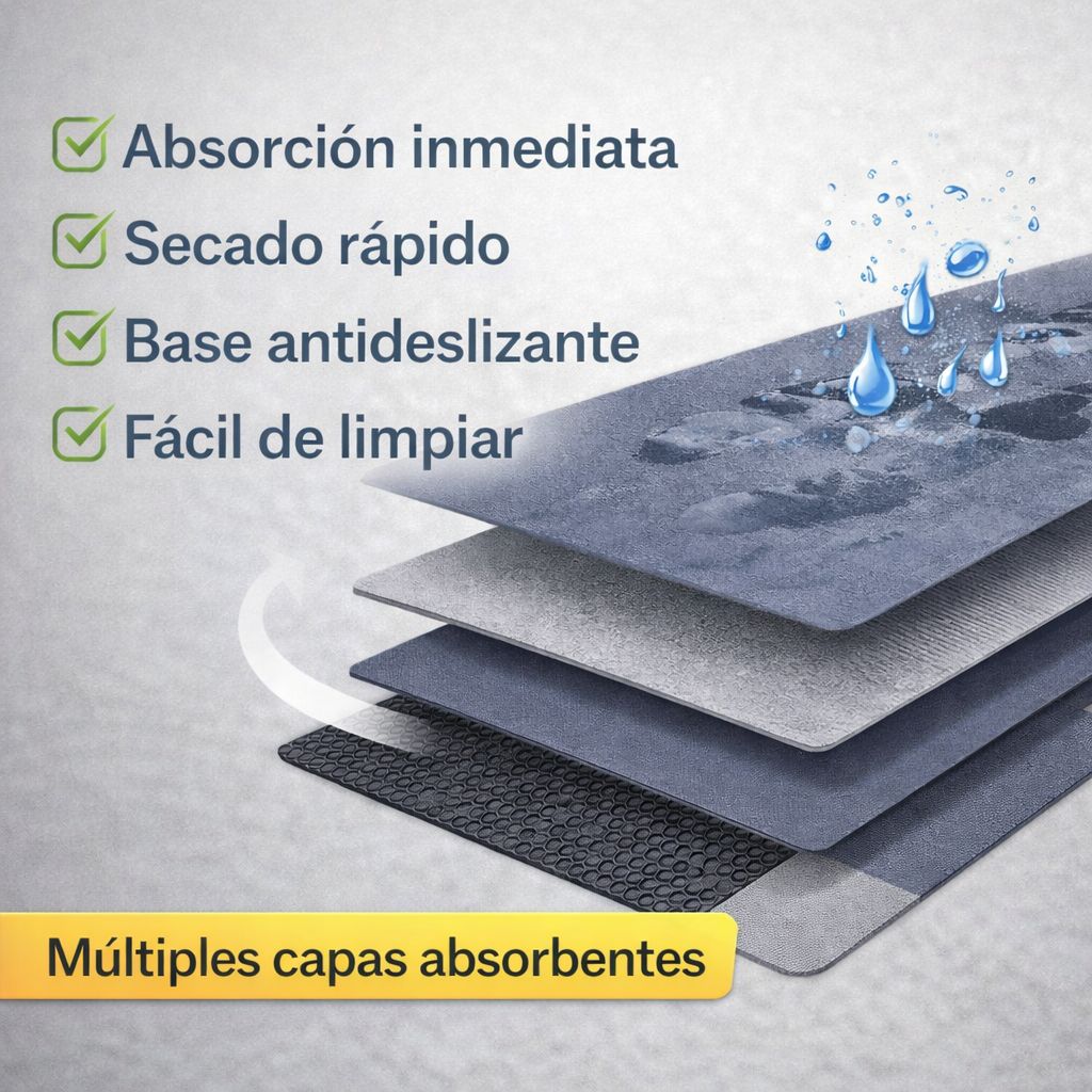 🏡 Combo Tapetes Absorbentes Antideslizantes para Cocina
