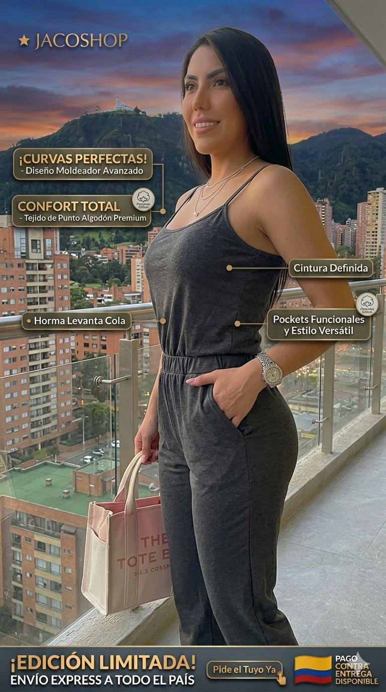 Enterizo Casual Tipo Jogger en Licra Algodón