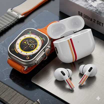 Combo Q9 — Reloj Inteligente + Audífonos Inalámbricos | 2 en 1