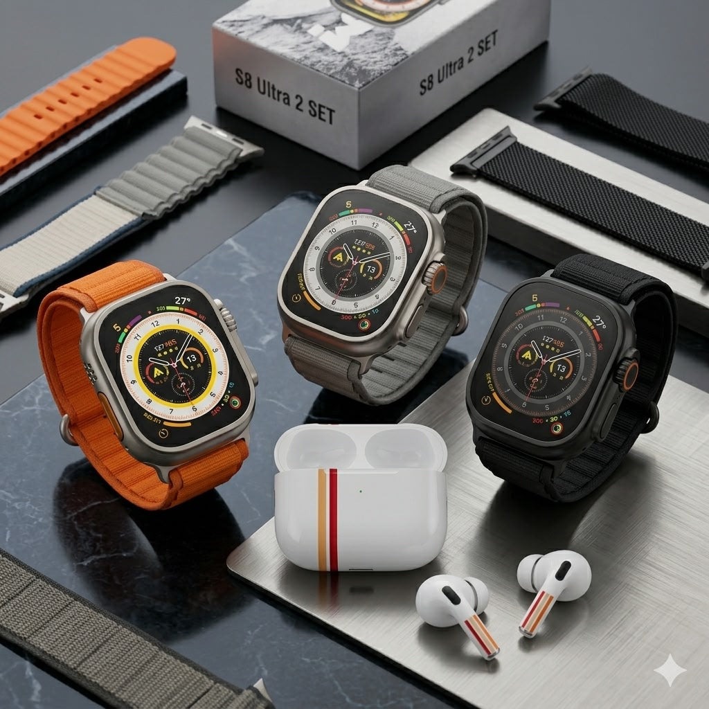 Combo Q9 — Reloj Inteligente + Audífonos Inalámbricos | 2 en 1