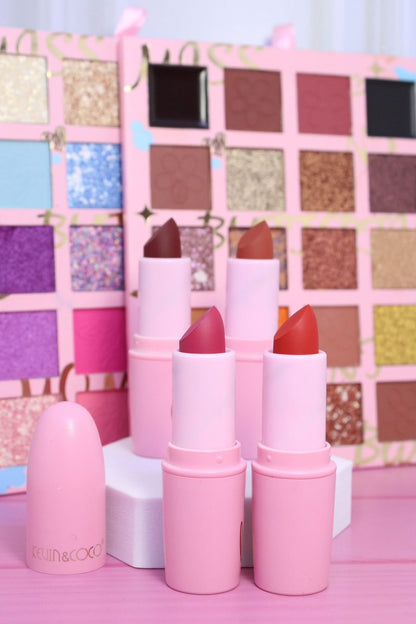 Kit KEVIN&COCO "To Miss Love" 💖 40 Sombras + 4 Labiales + Espejo en Caja de Regalo