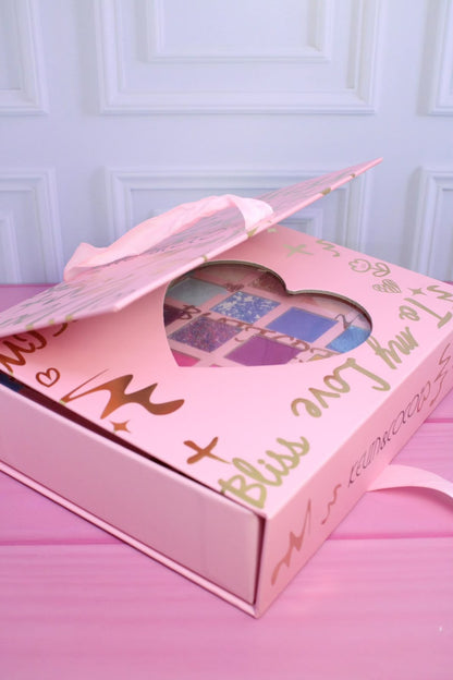 Kit KEVIN&COCO "To Miss Love" 💖 40 Sombras + 4 Labiales + Espejo en Caja de Regalo